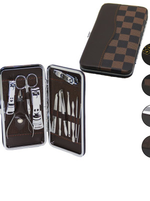 12 PCS - GÜMÜŞ MANİKÜR - PEDİKÜR SETİ RENKLİ DESENLİ - CÜZDAN MODELİ ÇANTALI 12 PCS - GÜMÜŞ MANİKÜR - PEDİKÜR SETİ RENKLİ DESENLİ - CÜZDAN MODELİ ÇANTALI