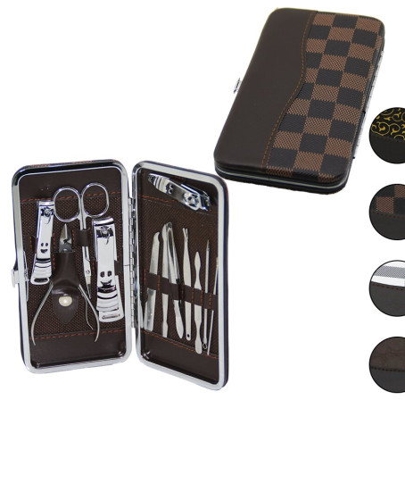 12 PCS - GÜMÜŞ MANİKÜR - PEDİKÜR SETİ RENKLİ DESENLİ - CÜZDAN MODELİ ÇANTALI 12 PCS - GÜMÜŞ MANİKÜR - PEDİKÜR SETİ RENKLİ DESENLİ - CÜZDAN MODELİ ÇANTALI