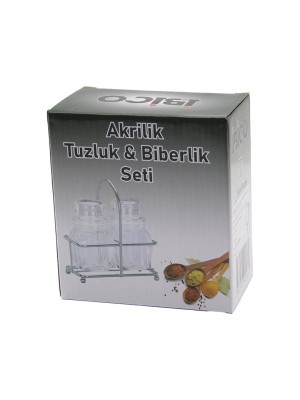 TUZLUK 2PCS ŞEFFAF KAPAK AKRİLİK TUZLUK BİBERLİK BAHARATLIK METAL STANDLI KARE BOMBELİ TUZLUK 2PCS ŞEFFAF KAPAK AKRİLİK TUZLUK BİBERLİK BAHARATLIK METAL STANDLI KARE BOMBELİ