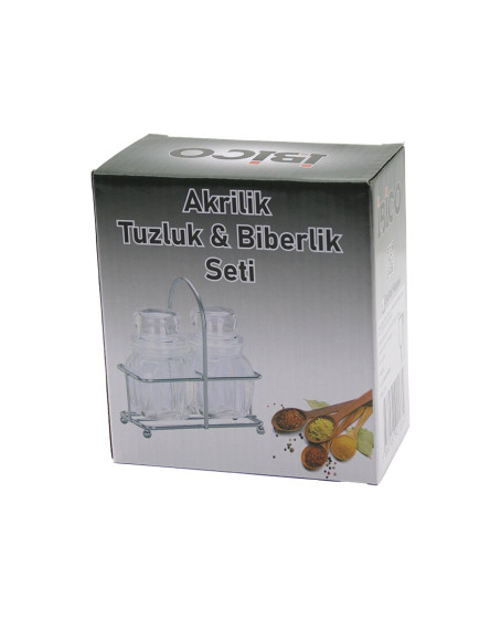 TUZLUK 2PCS ŞEFFAF KAPAK AKRİLİK TUZLUK BİBERLİK BAHARATLIK METAL STANDLI KARE BOMBELİ TUZLUK 2PCS ŞEFFAF KAPAK AKRİLİK TUZLUK BİBERLİK BAHARATLIK METAL STANDLI KARE BOMBELİ