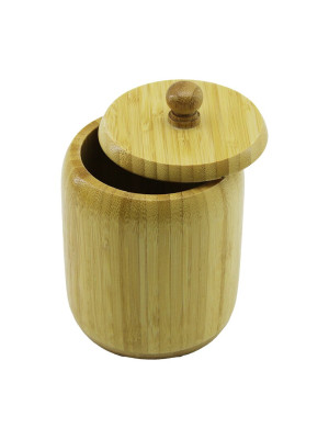AHŞAP BAMBU ŞEKERLİK KAPAKLI ÇAP: 9CM DERİNLİK: 10.5CM NO:10 AHŞAP BAMBU ŞEKERLİK KAPAKLI ÇAP: 9CM DERİNLİK: 10.5CM NO:10