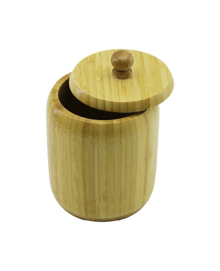 AHŞAP BAMBU ŞEKERLİK KAPAKLI ÇAP: 9CM DERİNLİK: 10.5CM NO:10 AHŞAP BAMBU ŞEKERLİK KAPAKLI ÇAP: 9CM DERİNLİK: 10.5CM NO:10