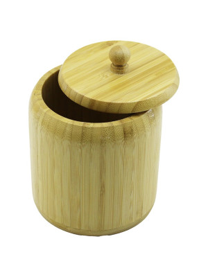 AHŞAP BAMBU ŞEKERLİK KAPAKLI ÇAP: 11.3CM DERİNLİK: 11CM NO:12 AHŞAP BAMBU ŞEKERLİK KAPAKLI ÇAP: 11.3CM DERİNLİK: 11CM NO:12