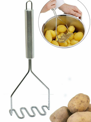 İnox Paslanmaz Metal Patates Ezici Püre Yapıcı 27 cm