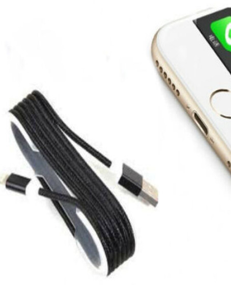 iPhone Örgü Şeklinde Renkli Çelik Şarj Data Kablosu - Siyah iPhone Örgü Şeklinde Renkli Çelik Şarj Data Kablosu - Siyah