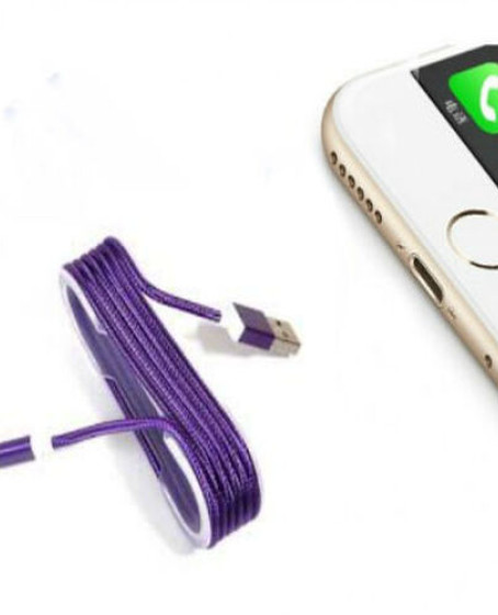 iPhone Örgü Şeklinde Renkli Çelik Şarj Data Kablosu - Mor iPhone Örgü Şeklinde Renkli Çelik Şarj Data Kablosu - Mor