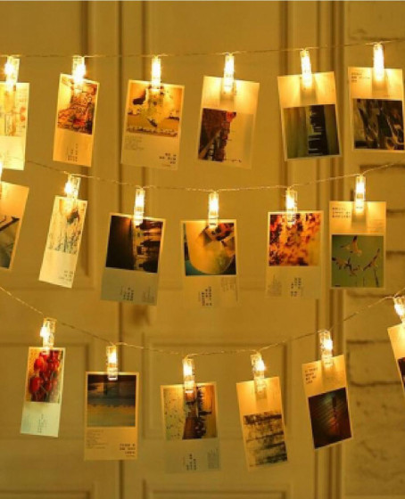 Işıklı Mandallı Fotoğraf Albümü 5M - 30 LED
