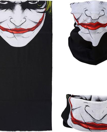 Joker Desenli Çok Amaçlı Buff – Yüz, Boyun ve Bandana Maskesi 5 No