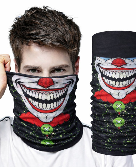 Joker Yüz Baskılı Baf Bandana - Çok Amaçlı Boyunluk Bandana 2 No