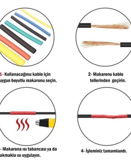 Kablo Koruyucu Makaron Seti 560 Parça Kablo Koruyucu Makaron Seti 560 Parça