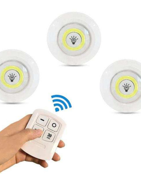 Kablosuz Uzaktan Kumandalı 3lü Led Lamba Seti