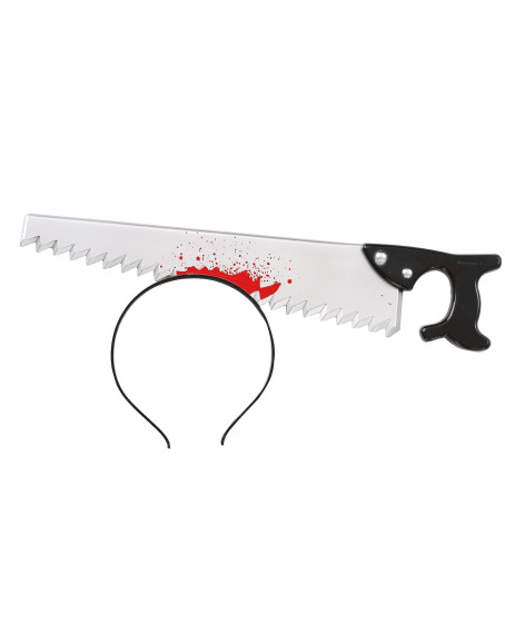 Kafaya Saplanmış Halloween Kanlı Testere Şaka Tacı
