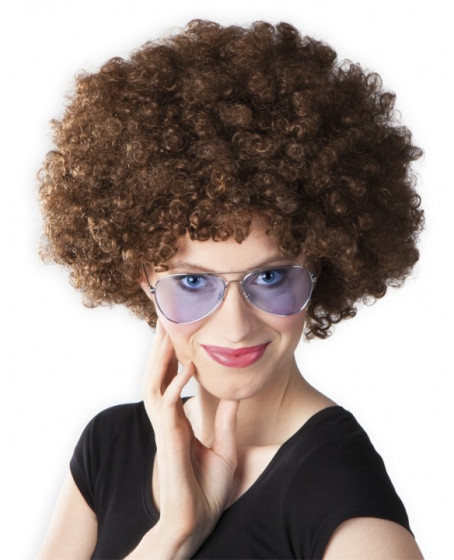 Kahve Renk Kıvırcık Afro Bonus Peruk Kahve Renk Kıvırcık Afro Bonus Peruk
