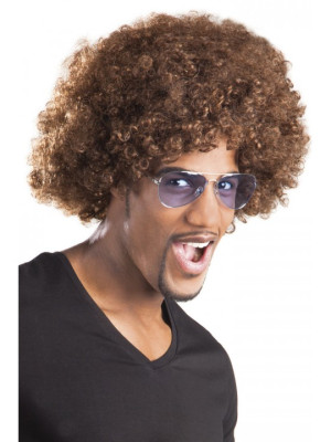 Kahve Renk Kıvırcık Afro Bonus Peruk Kahve Renk Kıvırcık Afro Bonus Peruk