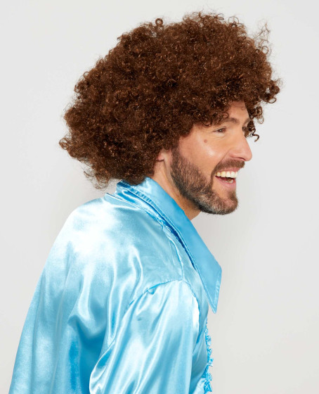 Kahve Renk Kıvırcık Afro Bonus Peruk Kahve Renk Kıvırcık Afro Bonus Peruk