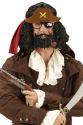 Kahve Renk Şapkalı Siyah Sakallı Pipolu Jack Sparrow Denizci Korsan Gözlüğü 24x25 cm