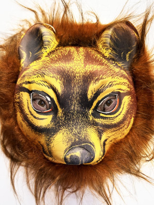 Kahverengi Saçlı Kaplan Aslan Leopar Maskesi Mega Peluş 32 No Kahverengi Saçlı Kaplan Aslan Leopar Maskesi Mega Peluş 32 No