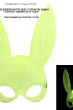 Karanlıkta Parlayan Fosforlu Tavşan Maskesi – Glow Bunny Masquerade Maske (32x22 cm)