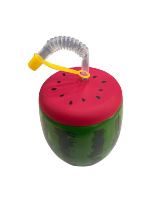 Karpuz Tasarımlı Pipetli Suluk 900 ML