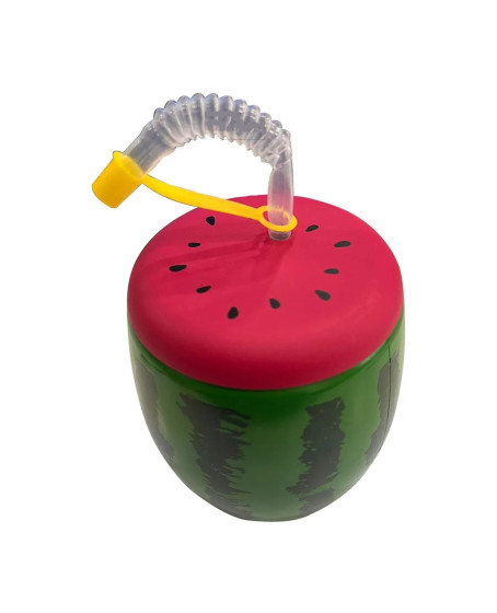 Karpuz Tasarımlı Pipetli Suluk 900 ML Karpuz Tasarımlı Pipetli Suluk 900 ML