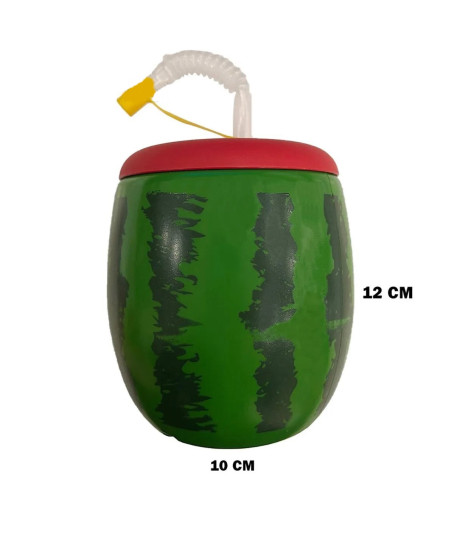 Karpuz Tasarımlı Pipetli Suluk 900 ML Karpuz Tasarımlı Pipetli Suluk 900 ML