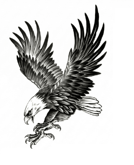 Kartal Geçici Dövme Şablonu Büyük Boy Kartal Geçici Dövme Şablonu Büyük Boy
