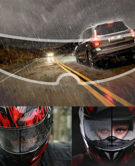 Kask Yağmur Kaydırıcı - Anti-sis Hidrofobik Film Kask Yağmur Kaydırıcı - Anti-sis Hidrofobik Film