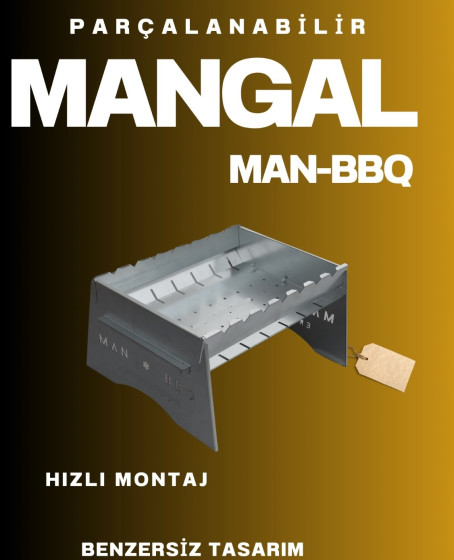 Katlanabilir Mangal - Portatif Katlanabilir Kamp ve Piknik Mangalı 1 MM Kalınlık