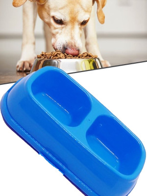 Kedi - Köpek Mama Ve Su Kabı 2 Bölmeli  Büyük Boy