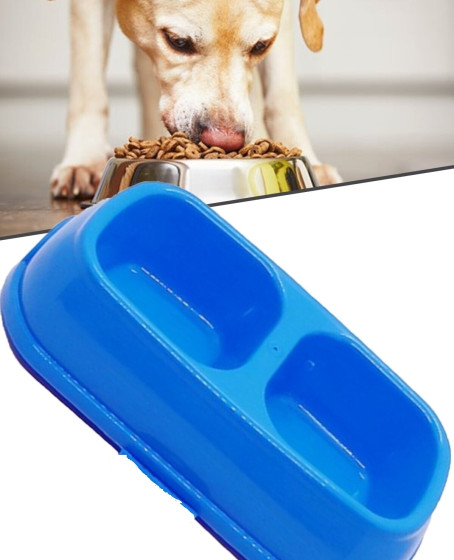 Kedi - Köpek Mama Ve Su Kabı 2 Bölmeli  Büyük Boy
