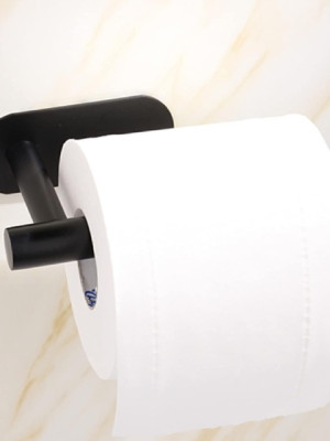 Kendinden Yapışkanlı Tuvalet Kağıtlığı – Mat Siyah Modern Banyo Rulo Askısı Kendinden Yapışkanlı Tuvalet Kağıtlığı – Mat Siyah Modern Banyo Rulo Askısı