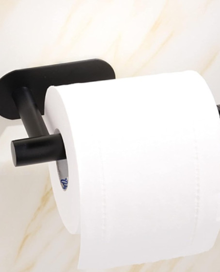 Kendinden Yapışkanlı Tuvalet Kağıtlığı – Mat Siyah Modern Banyo Rulo Askısı Kendinden Yapışkanlı Tuvalet Kağıtlığı – Mat Siyah Modern Banyo Rulo Askısı