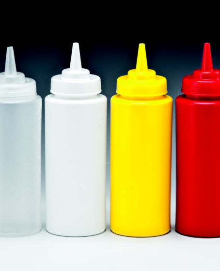 Ketçap Şişesi - 1000ML Dev Boy Kırmızı 3 Adet