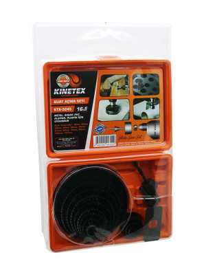 16 PARÇA PANÇ SETİ METAL AHŞAP PVC ALÇIPAN PLS. 19-22-29-32-38-44-51-64-76-89-102-127MM