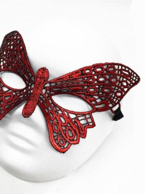Kırmızı Dantel Masquerade Maskesi 7 No Kırmızı Dantel Masquerade Maskesi 7 No
