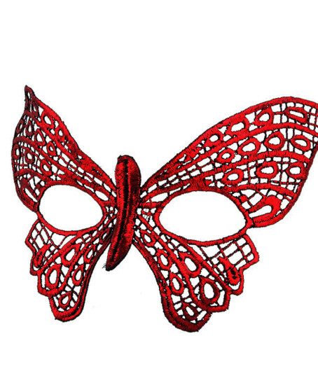 Kırmızı Dantel Masquerade Maskesi 7 No