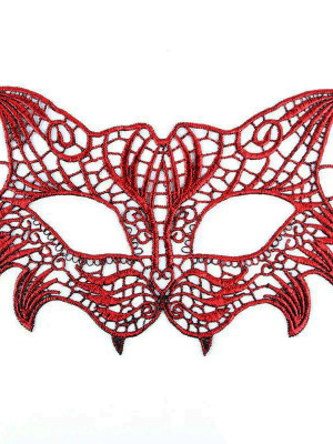 Kırmızı Dantel Masquerade Maskesi 8 No Kırmızı Dantel Masquerade Maskesi 8 No