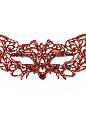 Kırmızı Dantel Masquerade Maskesi 9 No Kırmızı Dantel Masquerade Maskesi 9 No