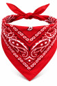 Kırmızı Kovboy Fuları Çocuk Bandana Western Desenli Boyun Fuları