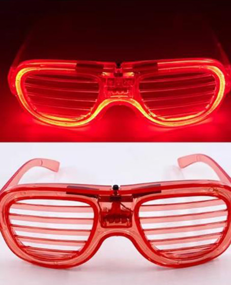 Kırmızı Led Işıklı Parti Gözlüğü - Neon Glow Şerit Gözlük 3 Modlu Kırmızı Led Işıklı Parti Gözlüğü - Neon Glow Şerit Gözlük 3 Modlu