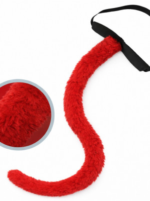Kırmızı Peluş Kuyruk Şekil Verilebilir 70 cm Kırmızı Peluş Kuyruk Şekil Verilebilir 70 cm