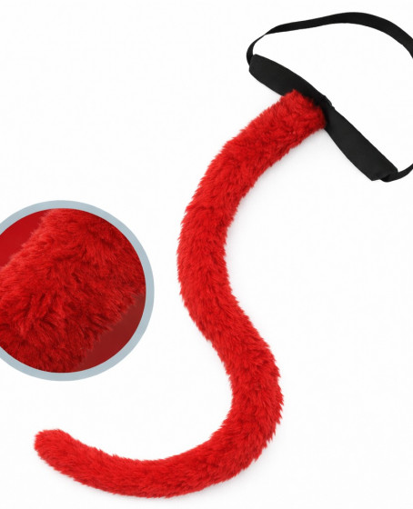 Kırmızı Peluş Kuyruk Şekil Verilebilir 70 cm Kırmızı Peluş Kuyruk Şekil Verilebilir 70 cm