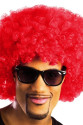 Kırmızı Renk Kıvırcık Afro Bonus Peruk