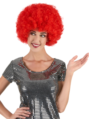 Kırmızı Renk Kıvırcık Afro Bonus Peruk Kırmızı Renk Kıvırcık Afro Bonus Peruk