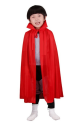 Kırmızı Renk Yakalı Pelerin Çocuk Boy 90 cm