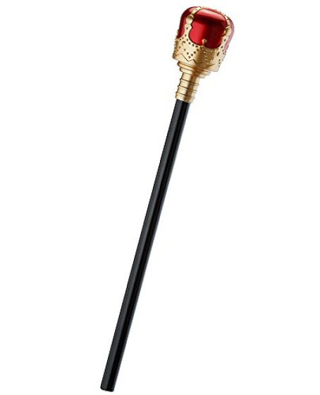 Kırmızı Topuzlu Kral Asası Kraliyet Asası 40 cm Kırmızı Topuzlu Kral Asası Kraliyet Asası 40 cm