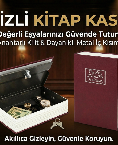 Kitap Görünümlü Gizli Kasa