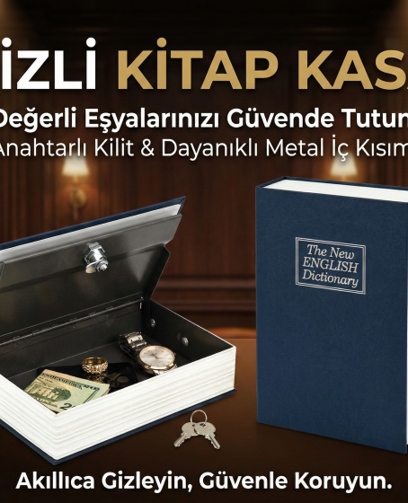 Kitap Görünümlü Gizli Kasa