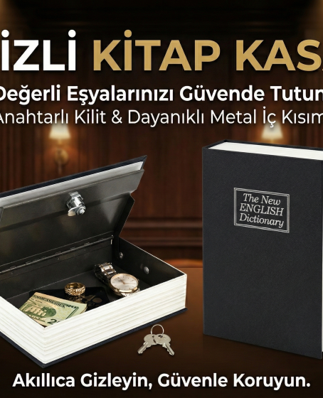 Kitap Görünümlü Gizli Kasa