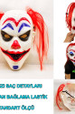 Kızıl Saçlı Joker Palyaço Maskesi